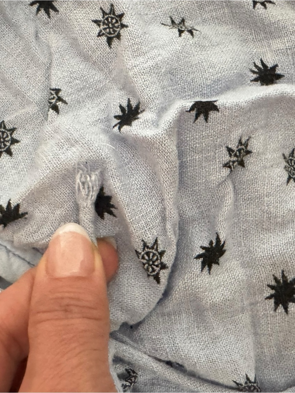 Free People This Love Cotton Light Blue Star Print - Picture 7 of 8